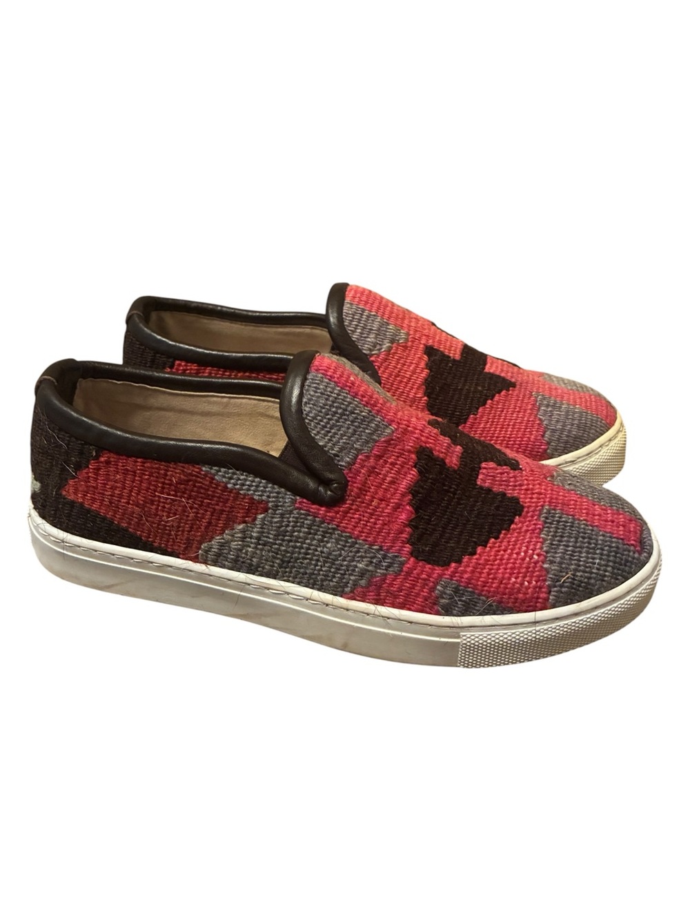 RES IPSA One-of-a-Kind Kilim Woven Slip On Sneakers Size 8 - Excellent Condition